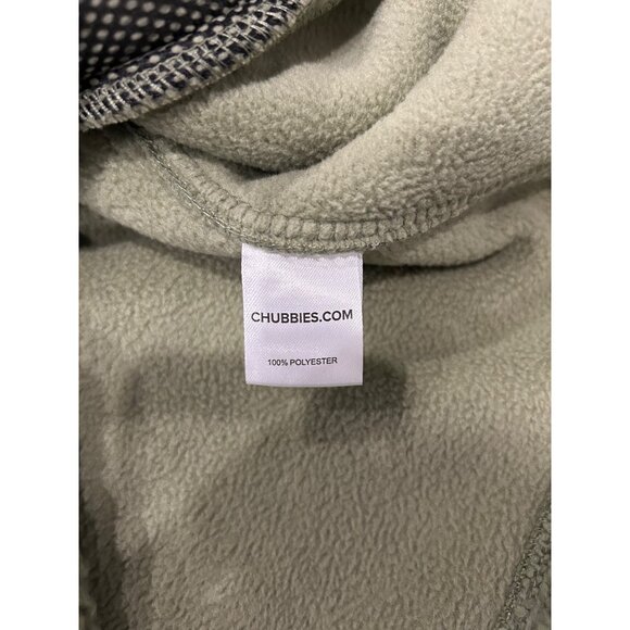 Chubbies Lasso Mens Olive Green Sherpa Pullover Jacket Coral Zippers Sz L - Picture 6 of 9